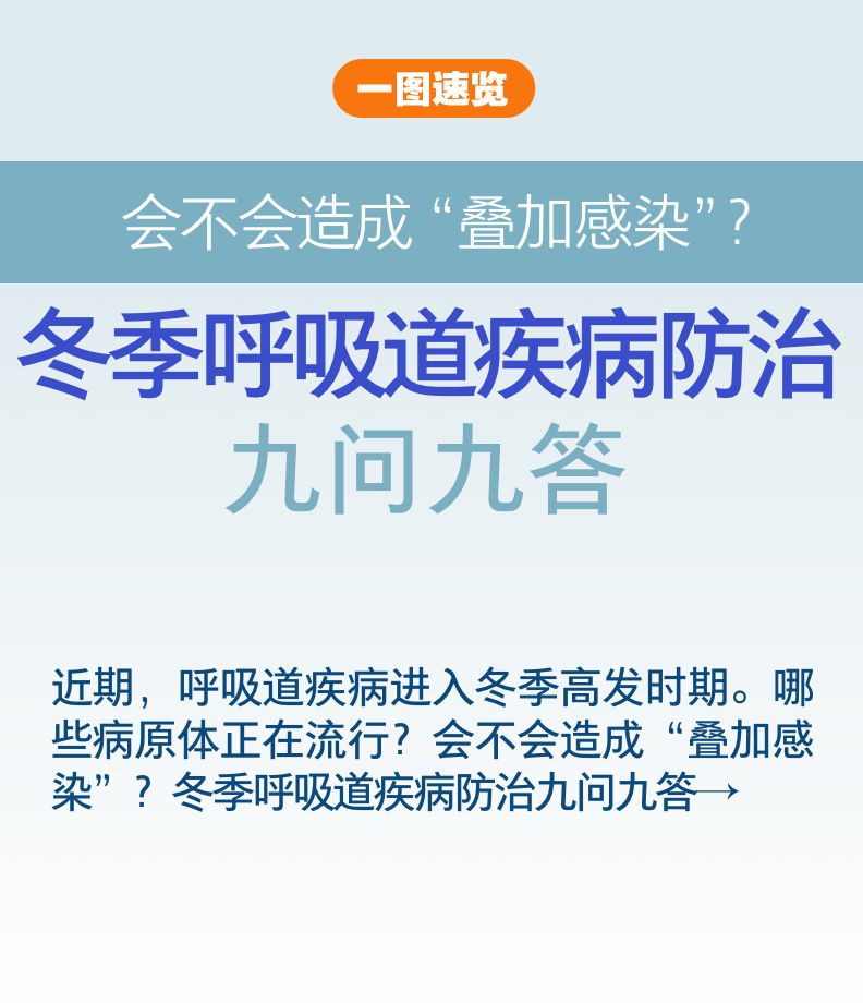 一圖速覽｜會不會造成疊加感染？冬季呼吸道疾病防治九問九答