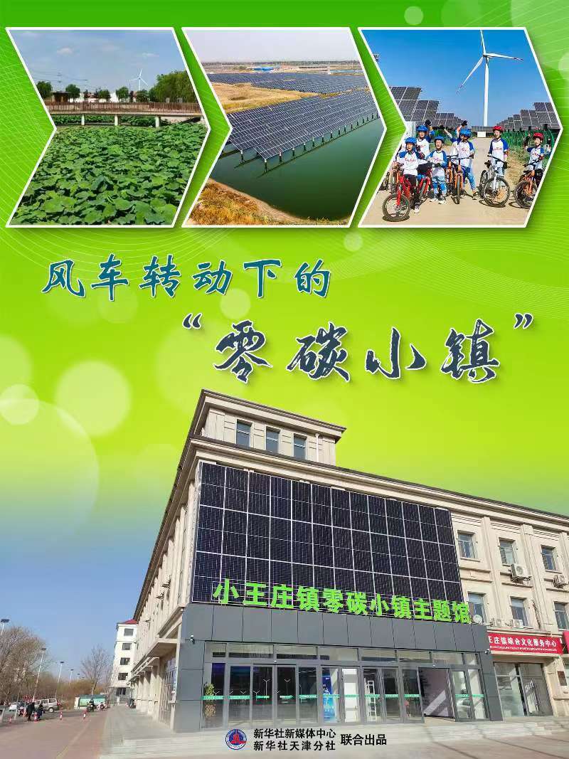 新華全媒+|風車轉動下的“零碳小鎮”