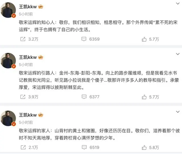 王凱發(fā)文告別《大江大河》，“宋運(yùn)輝像是平行時(shí)空的另一個(gè)我”