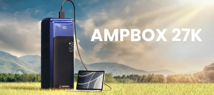 Portronics Ampbox 27K充電寶發布 通過USB-C提供65W快速充電(圖1)