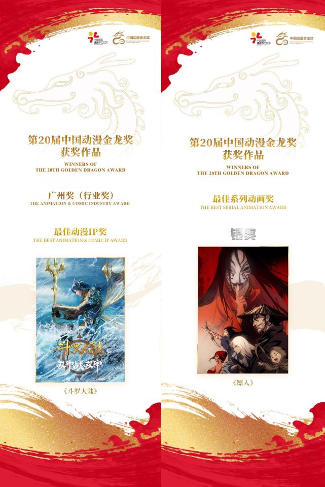 第20屆中國(guó)動(dòng)漫金龍獎(jiǎng)揭曉 《斗羅大陸》、《鏢人》獲重要獎(jiǎng)項(xiàng)